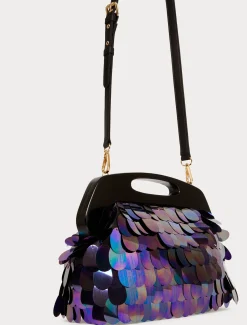 Pochette aus Satin mit Pailletten