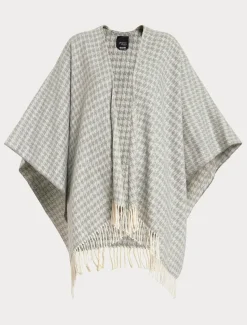 Poncho aus garngefärbtem Stoff