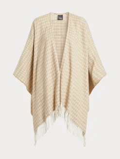 Poncho aus garngefärbtem Stoff