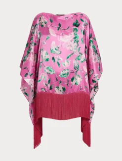 Poncho aus Seidensatin