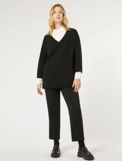 Pullover aus Crêpe-Viskosestretch