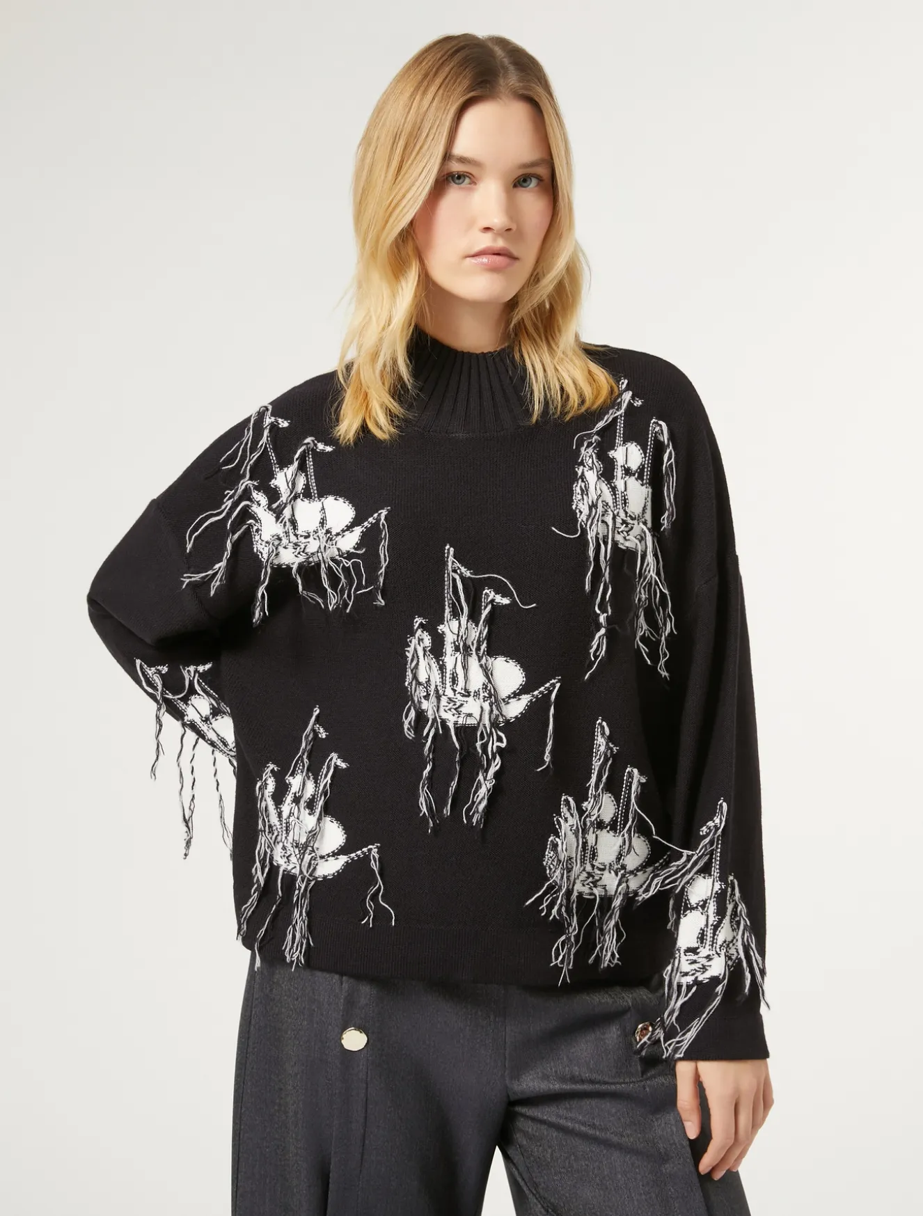 Pullover aus Jacquard-Wollmischung