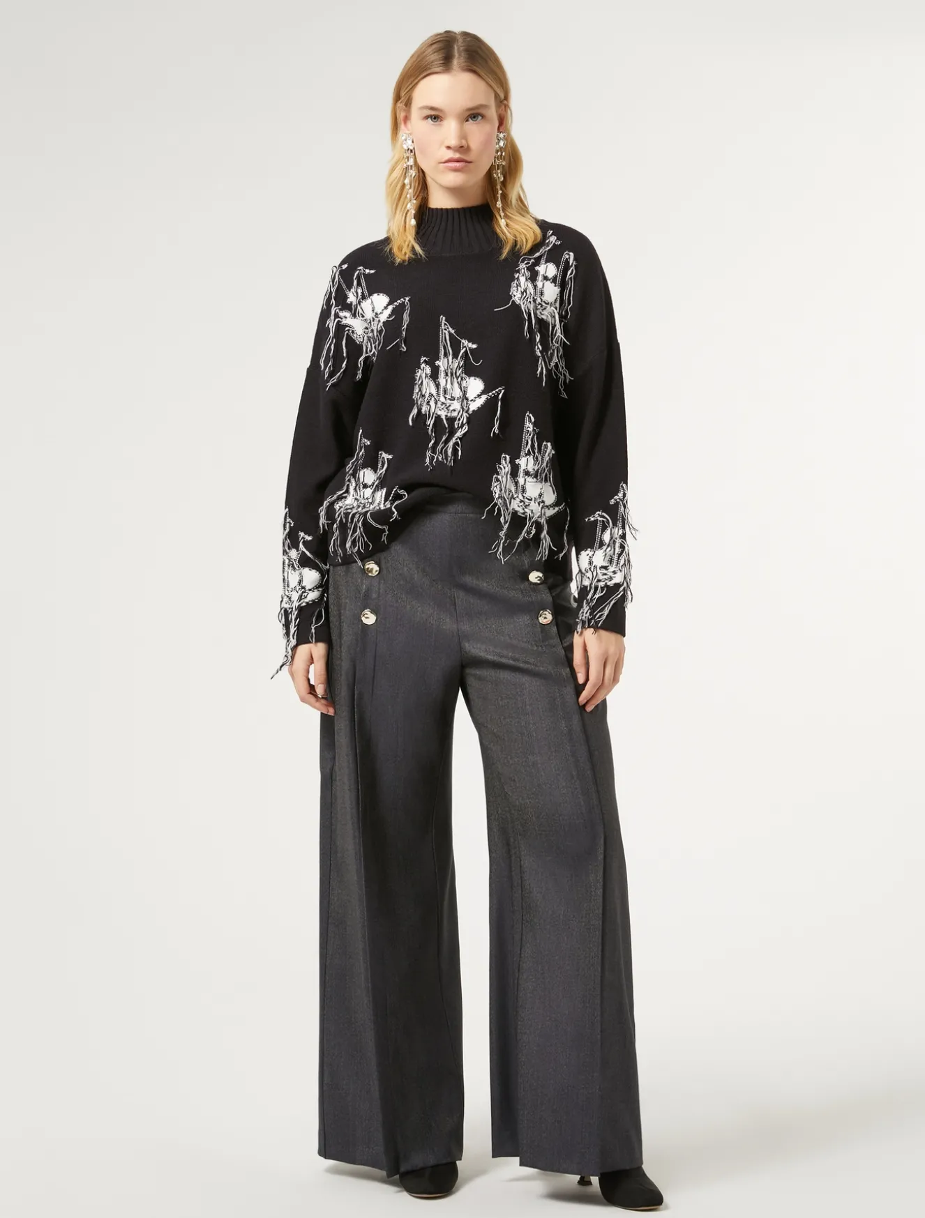 Pullover aus Jacquard-Wollmischung