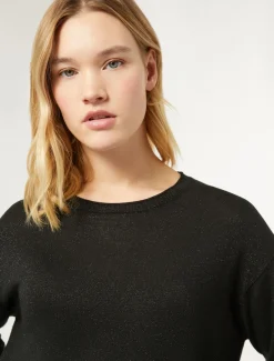 Pullover aus Metallic-Wolle