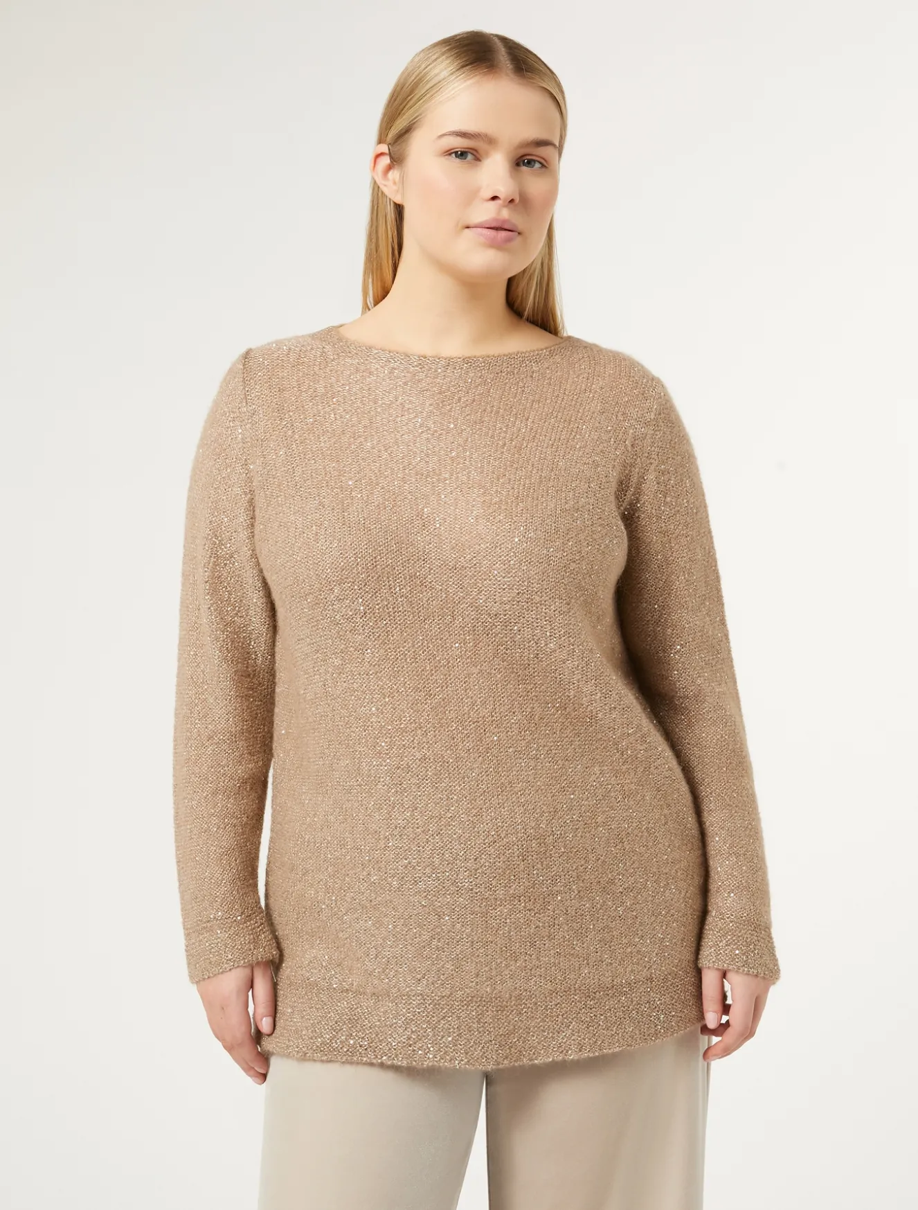 Pullover aus Mohair mit Pailletten