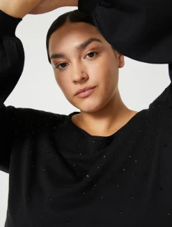 Pullover aus Viskose mit Stretchanteil