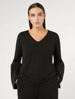 Pullover aus Viskose mit Stretchanteil