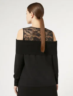 Pullover aus Viskose mit Stickerei