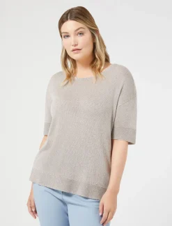 Pullover aus Viskose und Lurex