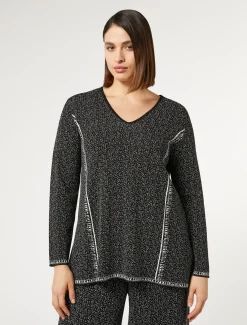 Pullover aus Viskose-Jacquard