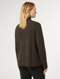 Pullover aus Wollmischung mit Strass