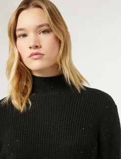 Pullover aus Wollmischung mit Strass