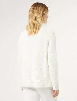 Pullover aus Wollmischung mit Strass