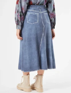 Rock aus bedrucktem Sweatjersey