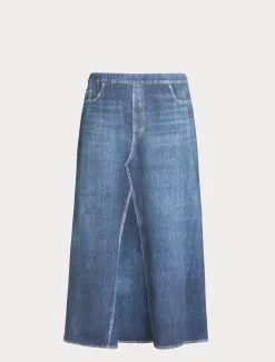 Rock aus bedrucktem Sweatjersey