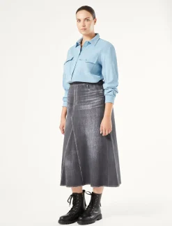 Rock aus bedrucktem Sweatjersey