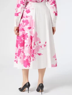 Rock aus bedruckter Popeline