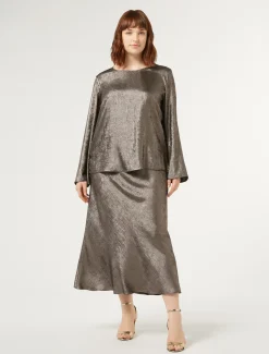 Rock aus laminiertem Chiffon