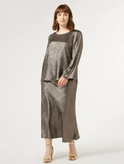 Rock aus laminiertem Chiffon