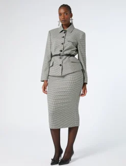 Rock aus Wollbatavia mit Stretchanteil