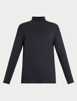 Rollkragenpullover aus weicher Stretch-Viskose