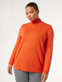 Rollkragenpullover aus weicher Stretch-Viskose