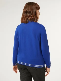 Rollkragenpullover aus Wolle und Lurex