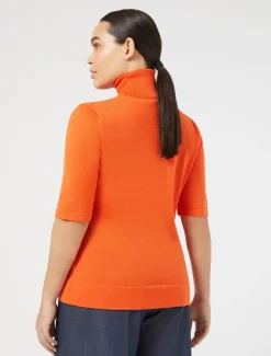 Rollkragenpullover aus Wolle