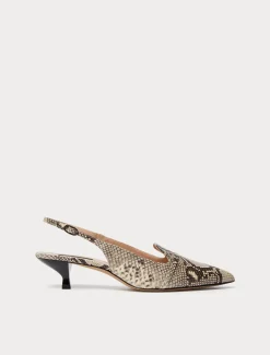 Slingback-Pumps aus Leder