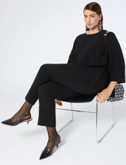 Slingback-Pumps aus Leder