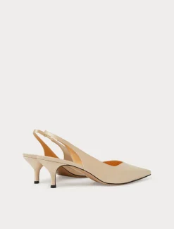 Slingback-Pumps aus Satin