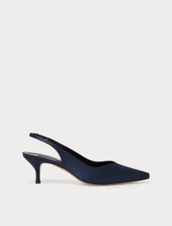 Slingback-Pumps aus Satin