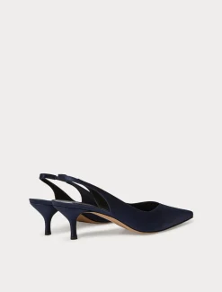 Slingback-Pumps aus Satin