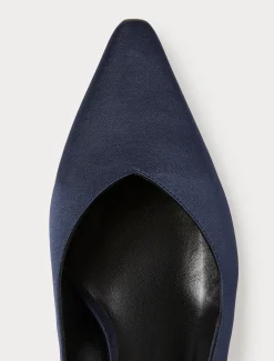 Slingback-Pumps aus Satin