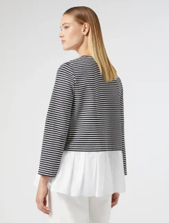 Sweatshirt aus Jersey und Popeline