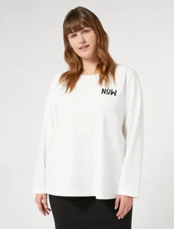 Sweatshirt aus Scuba Crêpe