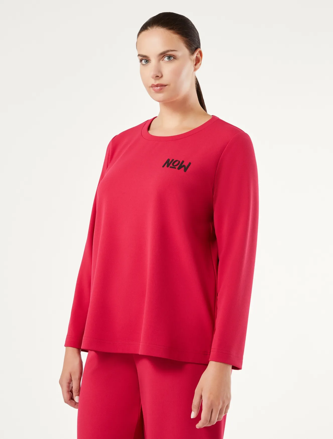 Sweatshirt aus Scuba Crêpe