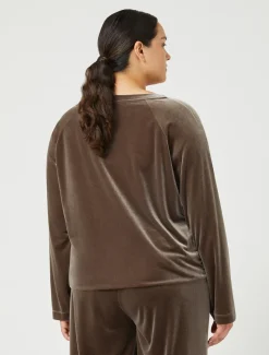 Sweatshirt aus Stretch-Chenille