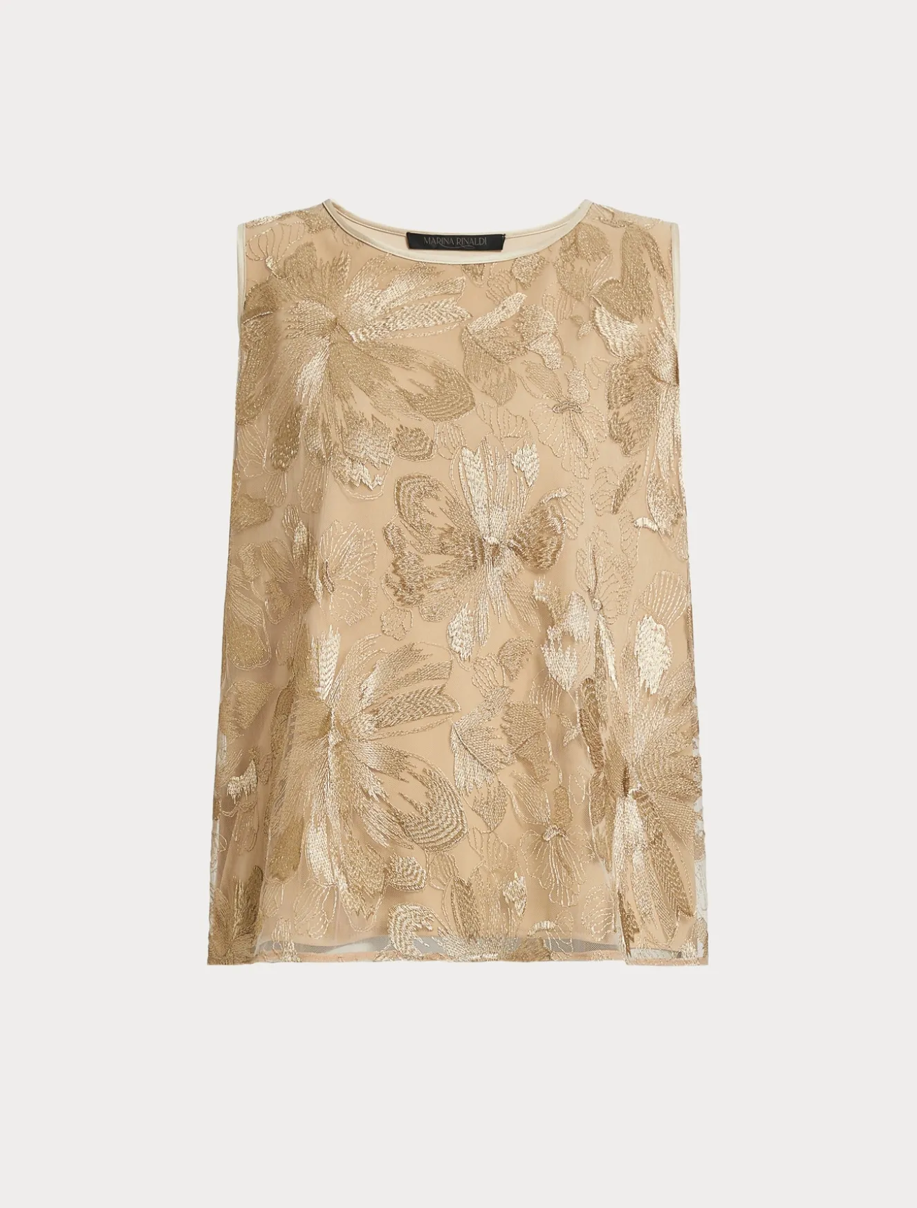 Top aus besticktem Tüll