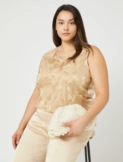 Top aus besticktem Tüll