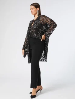 Top aus besticktem Tüll