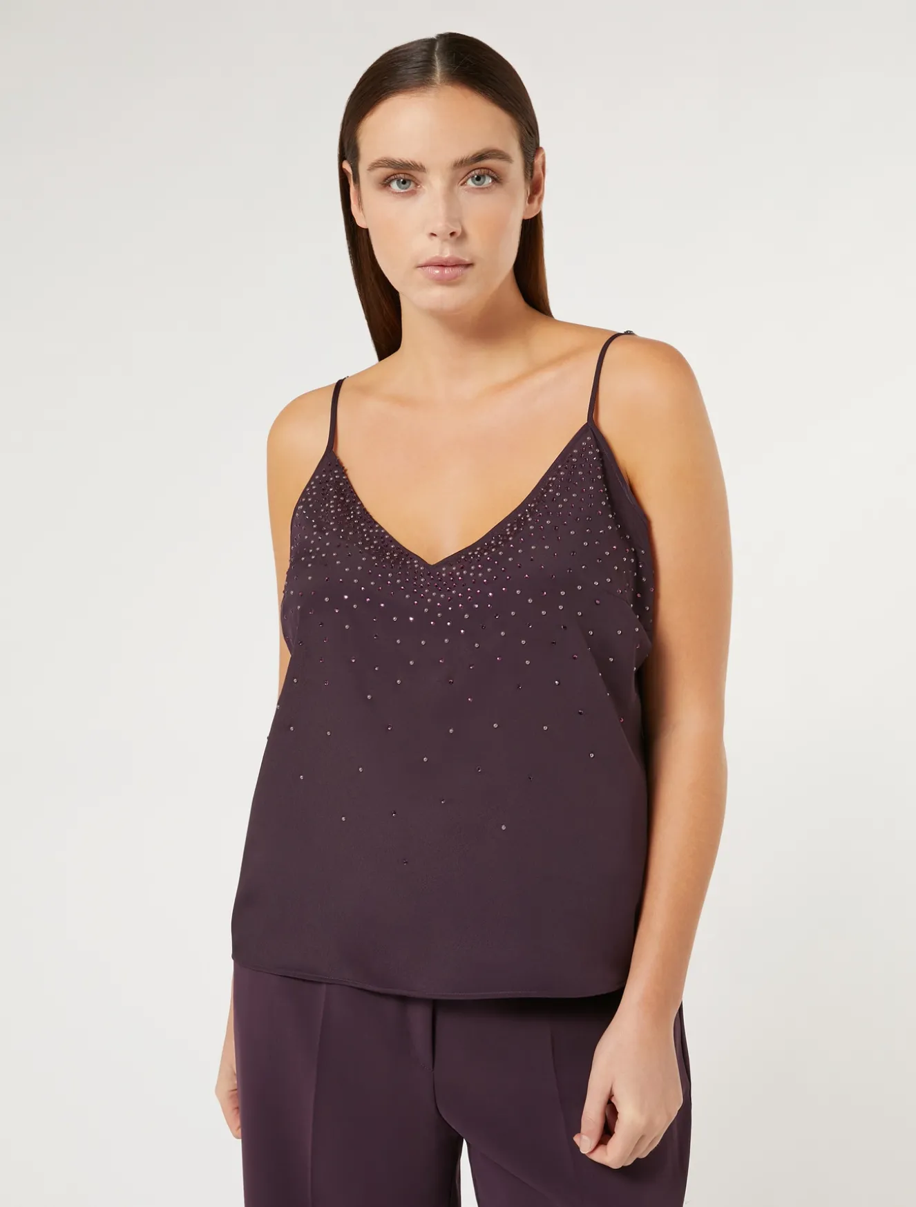 Top aus Crêpe de Chine