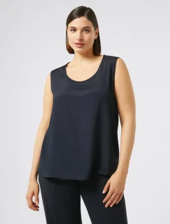 Top aus Crêpe de Chine-Seidengemisch