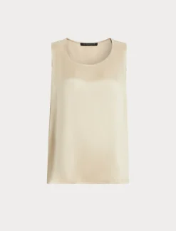 Top aus Crêpe-Envers-Satin