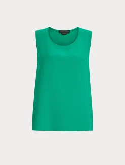 Top aus Crêpe-Envers-Satin