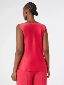 Top aus Envers-Satin-Crêpe