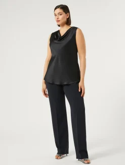 Top aus Envers-Satin-Crêpe