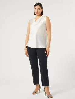 Top aus Envers-Satin-Crêpe