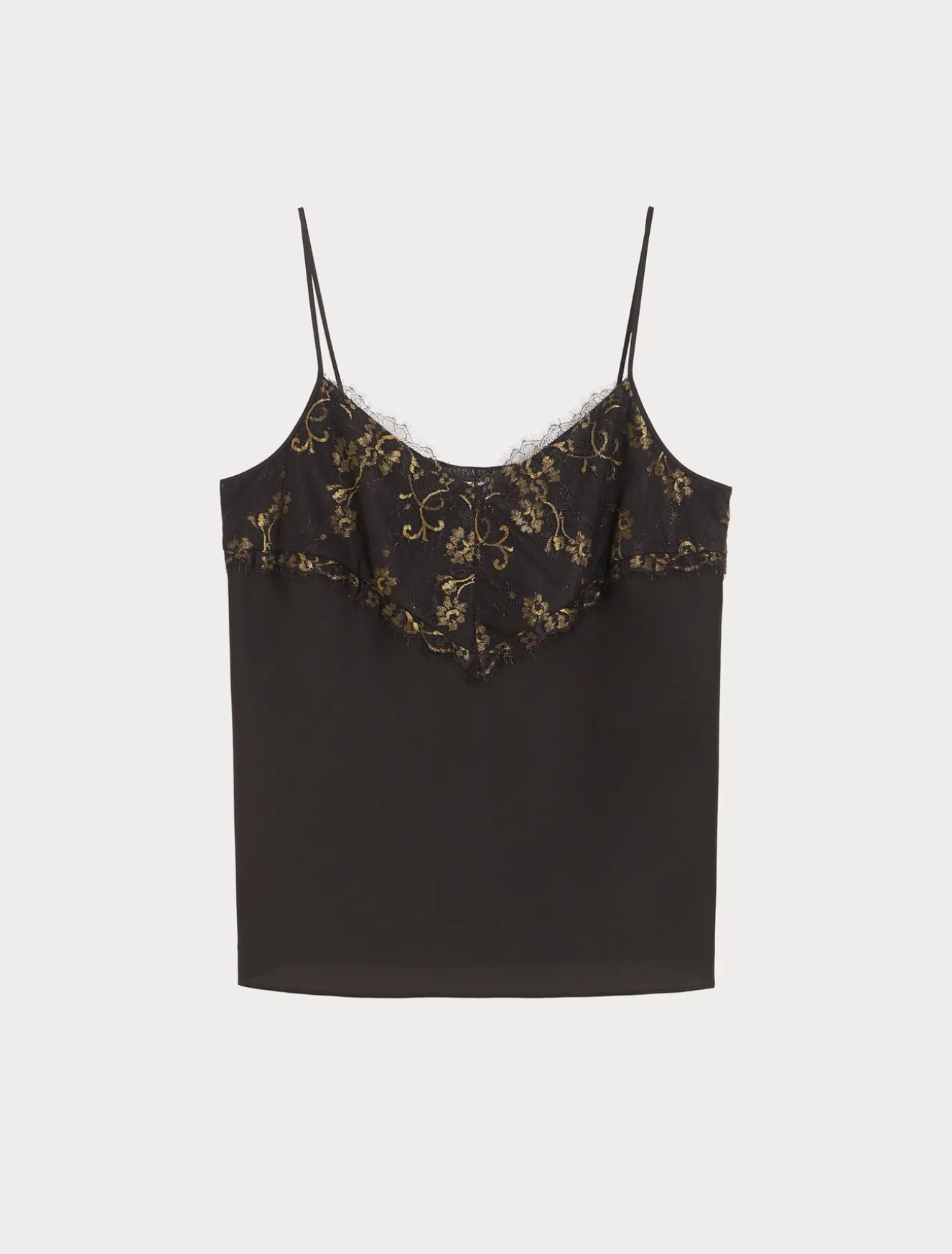 Top aus glattem Satin