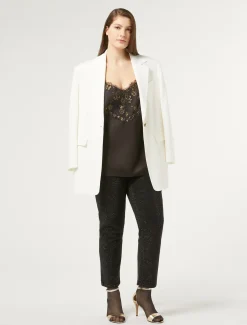 Top aus glattem Satin